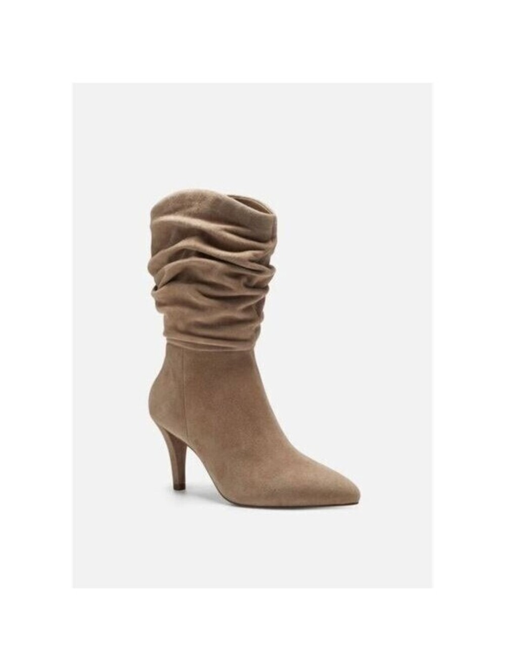 Vince Camuto NWOB Sonbela taupe suede slouch heeled boots Size 6.5 Was $249